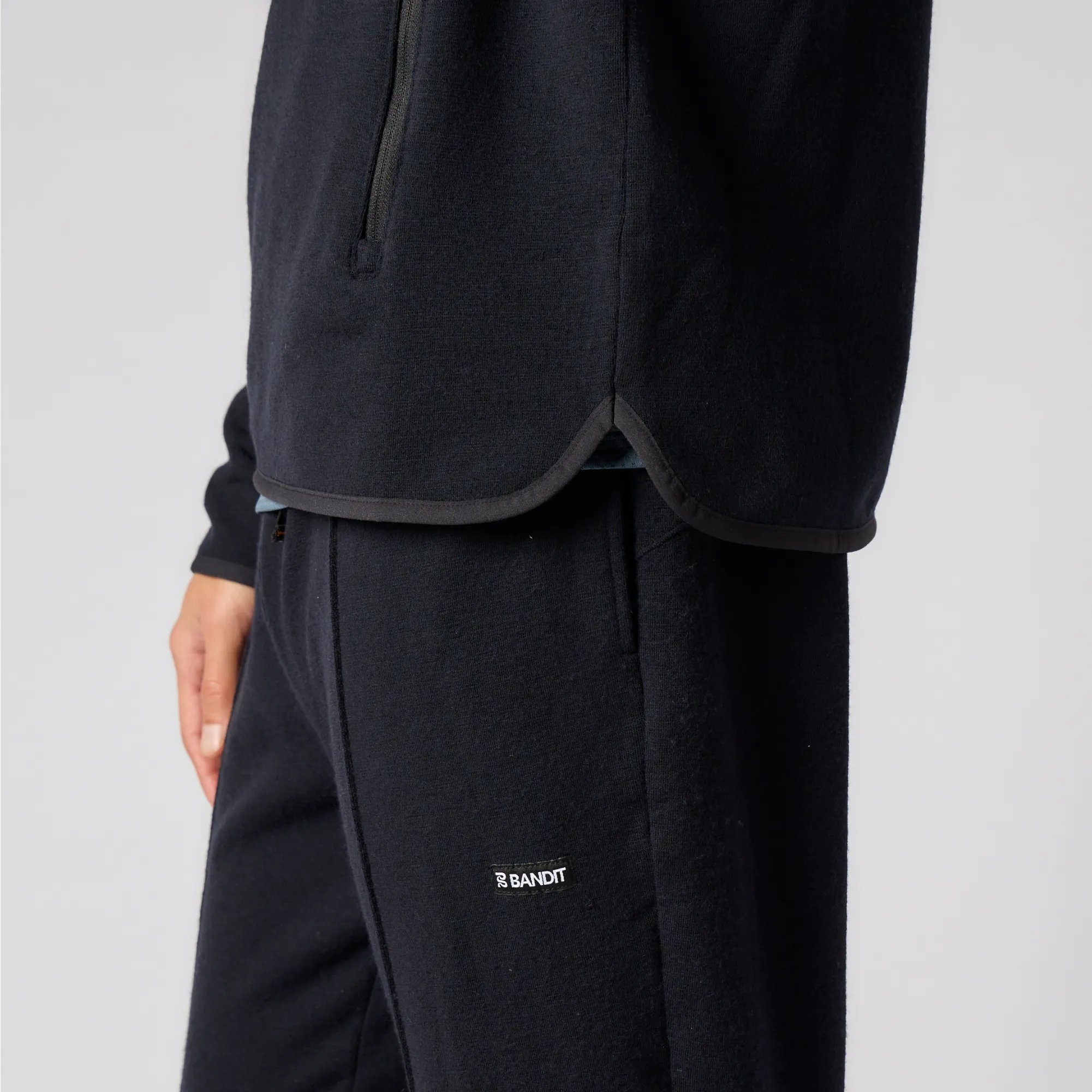 Wool Terry Quarter Zip Pullover - Men's, Black sold by Bandit Running product image thumbnail 4