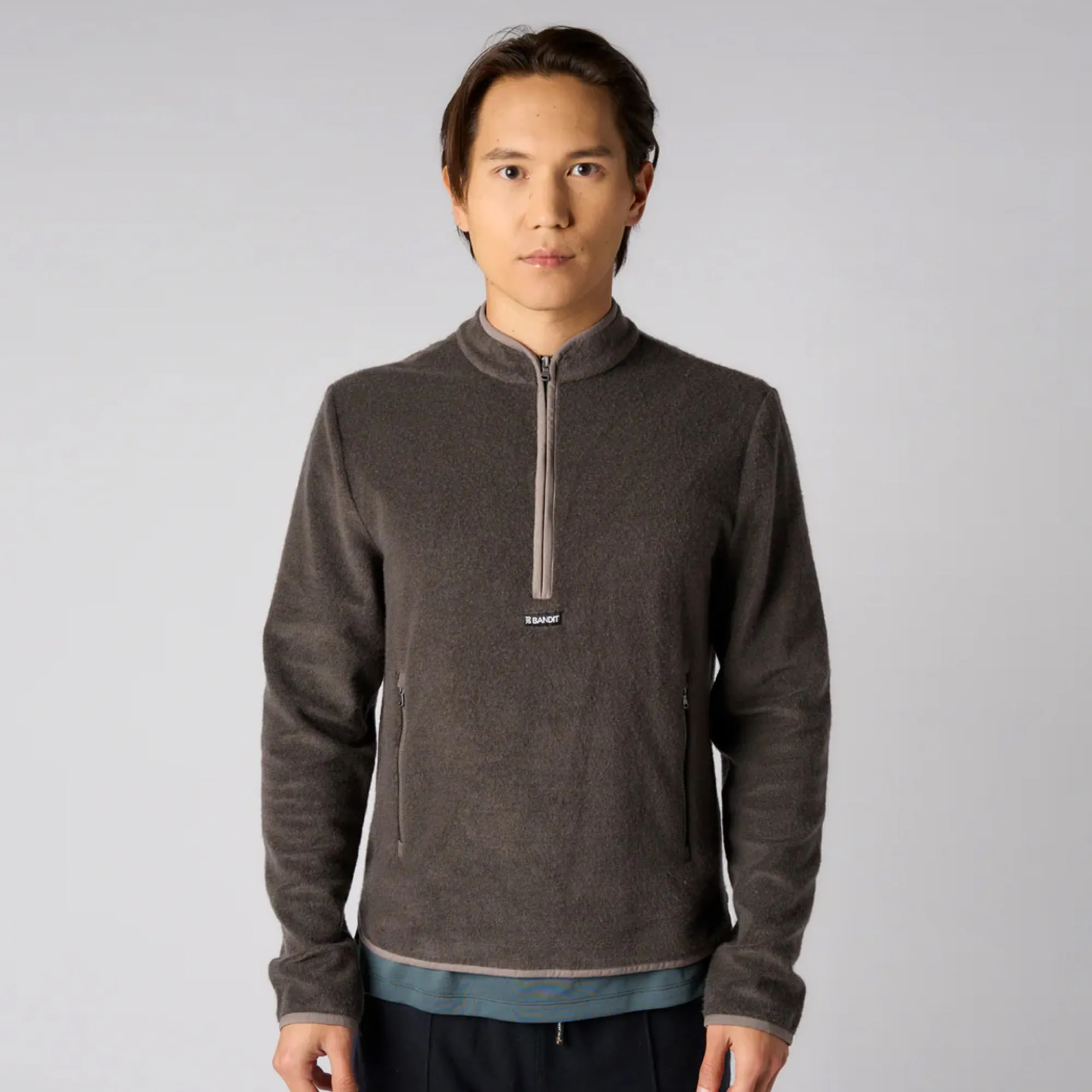 Japanese Wool Quarter Zip - Unisex sold by Bandit Running