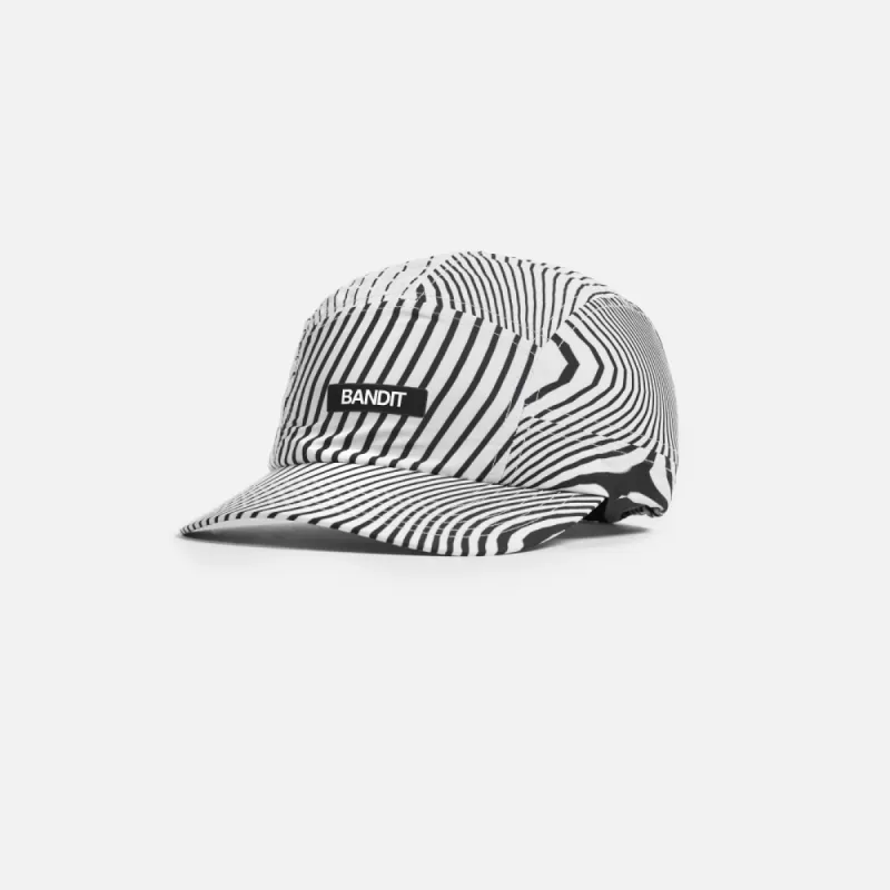Printed Run Hat - Cream and Black sold by Bandit Running