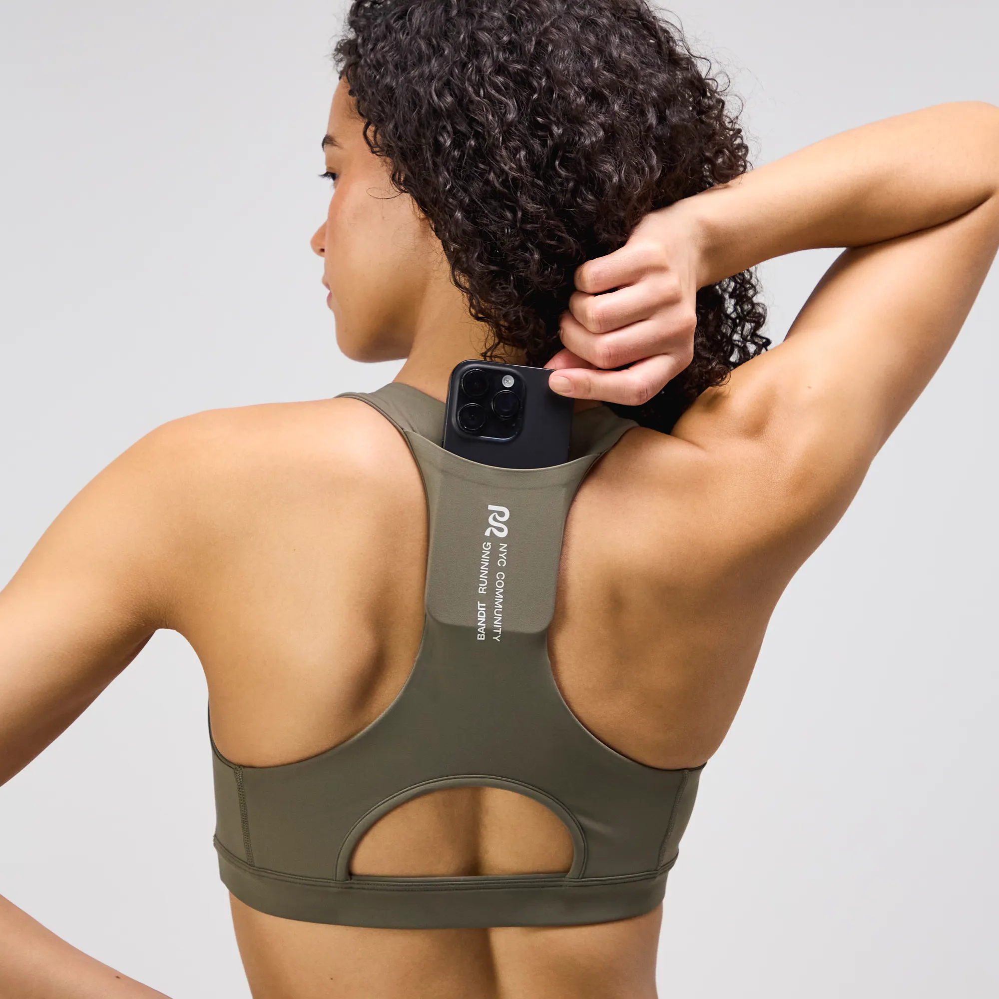 Stamina™ Scoop Neck Run Bra - Fatigue sold by Bandit Running product image thumbnail 4