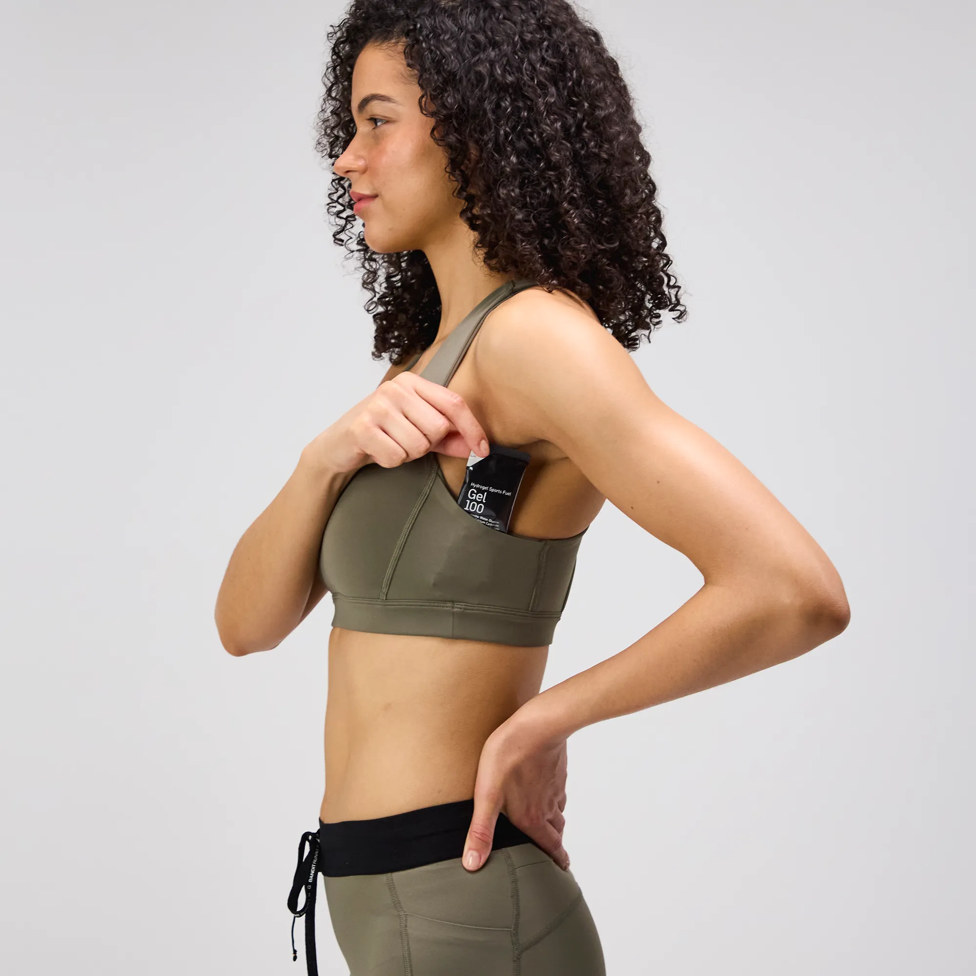 Stamina™ Scoop Neck Run Bra - Fatigue sold by Bandit Running product image thumbnail 5