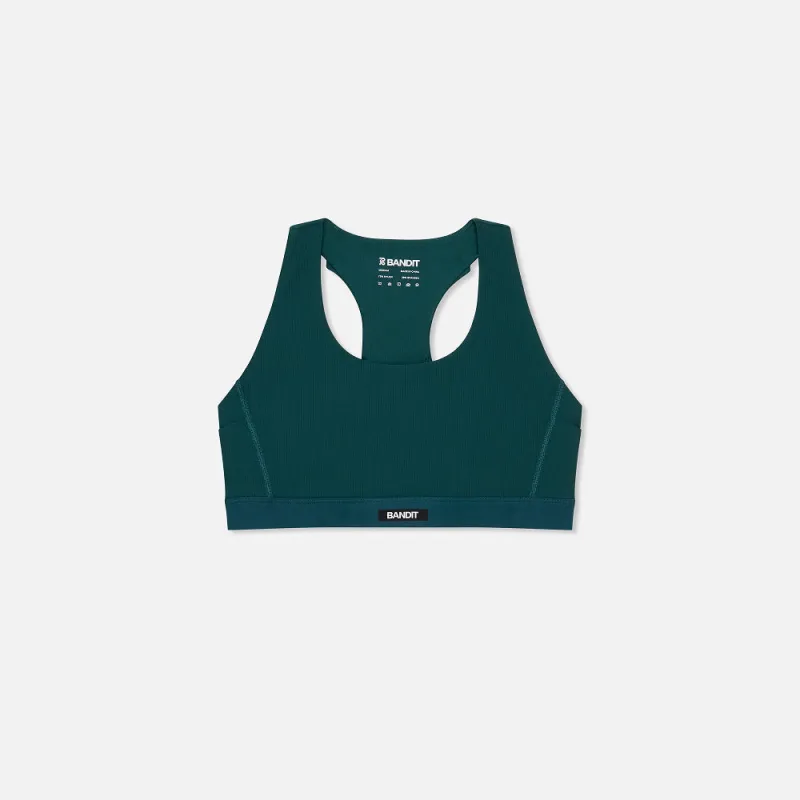 Cadence™ Scoop Neck Run Bra - Pine sold by Bandit Running