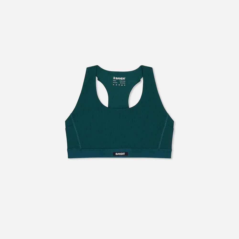 Cadence™ Scoop Neck Run Bra - Pine sold by Bandit Running