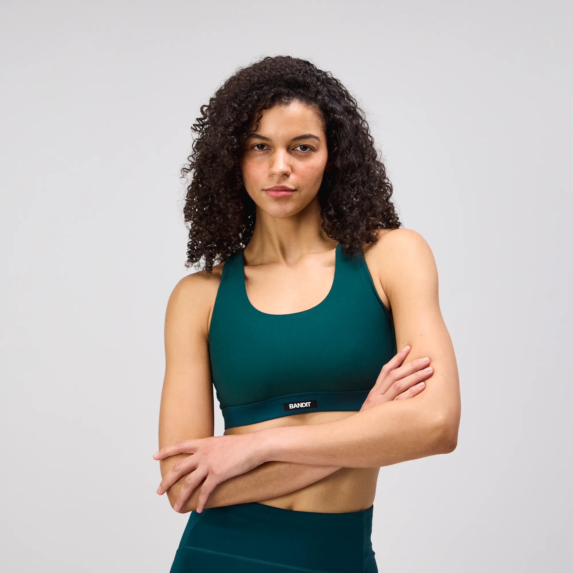 Cadence™ Scoop Neck Run Bra - Pine sold by Bandit Running product image thumbnail 3