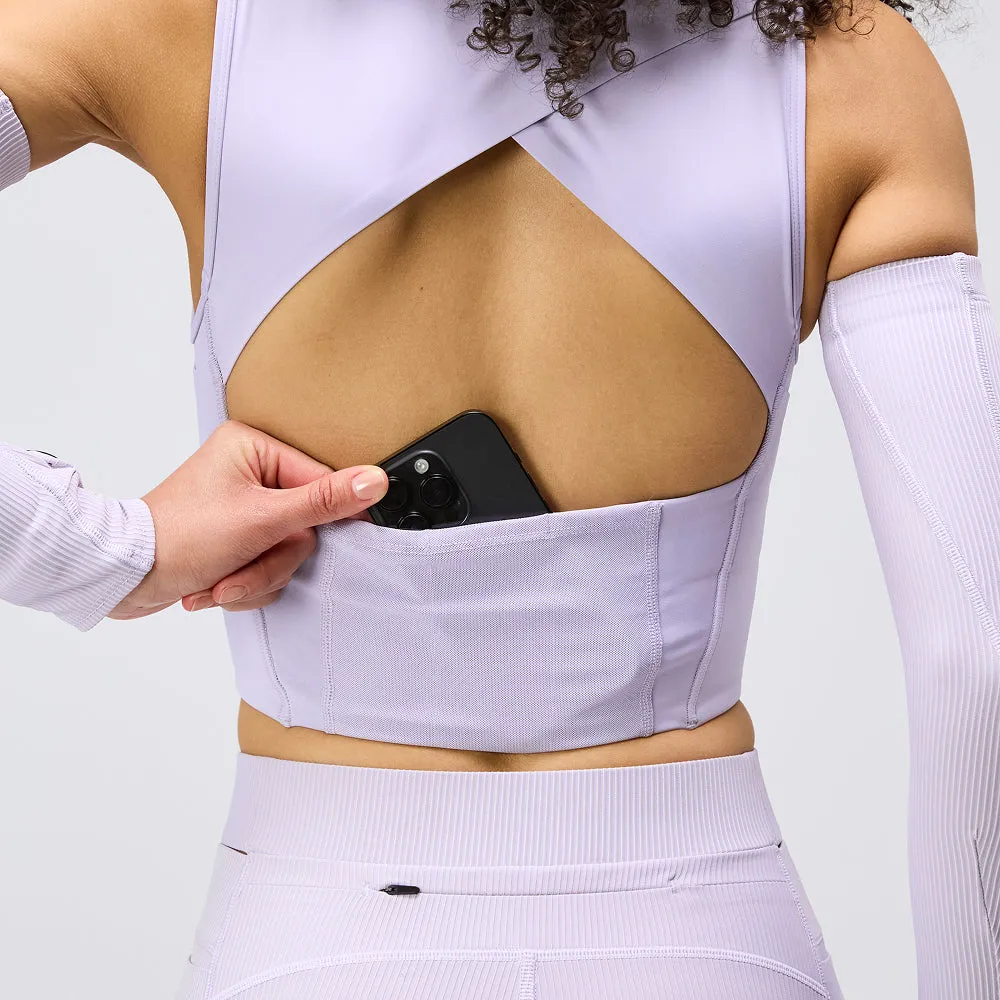 Stamina™ Iris Crop - Light Thistle sold by Bandit Running product image thumbnail 3