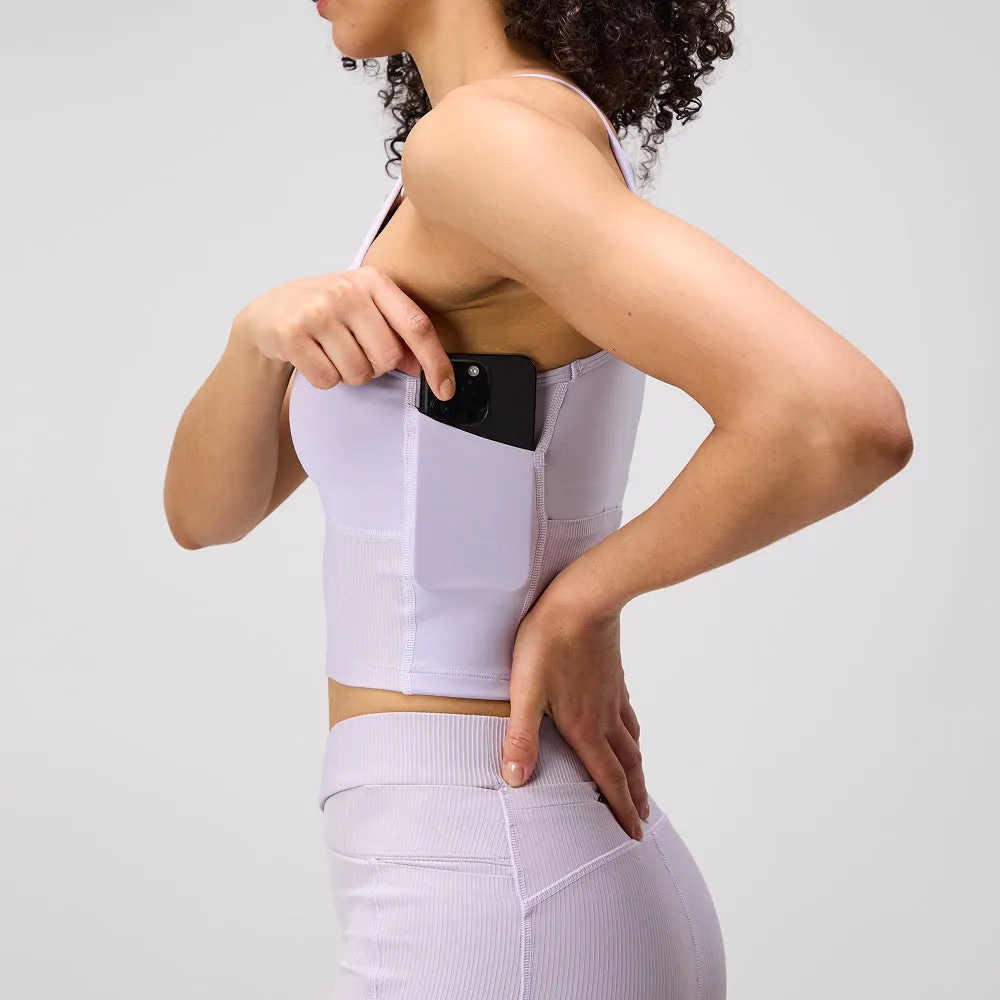 Stamina™ Iris Crop - Light Thistle sold by Bandit Running product image thumbnail 4