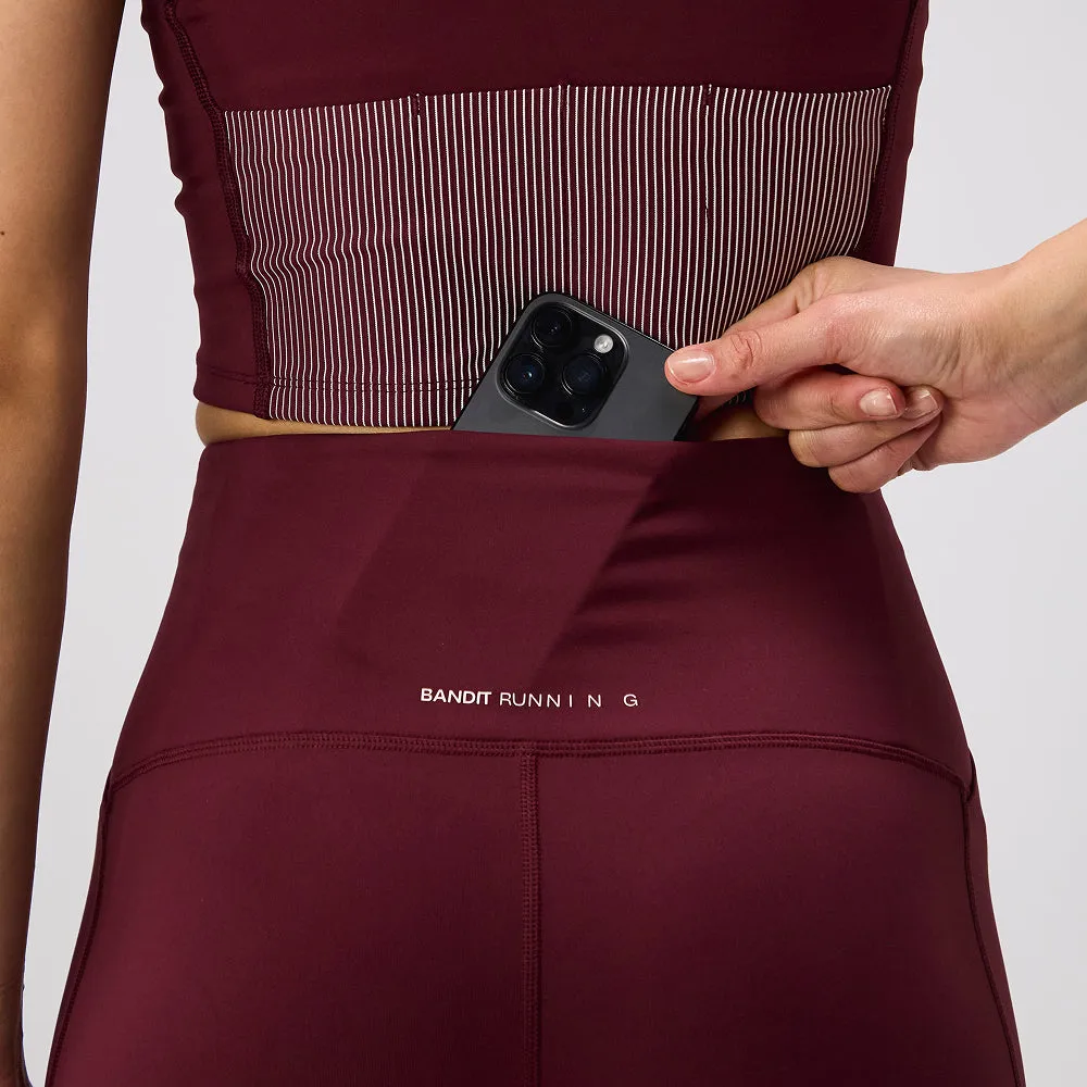 Stamina™ High Waist 5" Women's Compression Shorts - Port sold by Bandit Running product image thumbnail 2