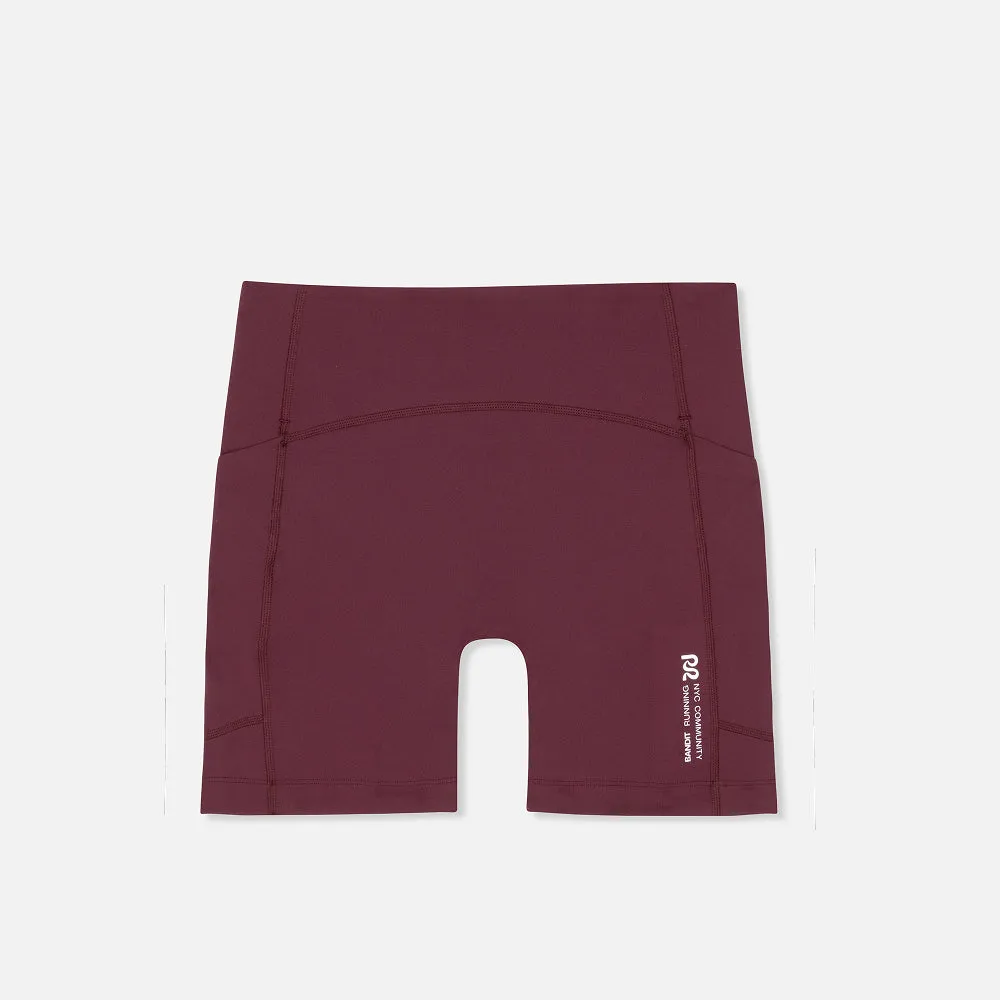 Stamina™ High Waist 5" Women's Compression Shorts - Port sold by Bandit Running