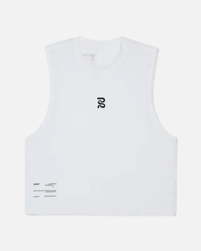 Micromesh™ Women's Run Tank - White sold by Bandit Running