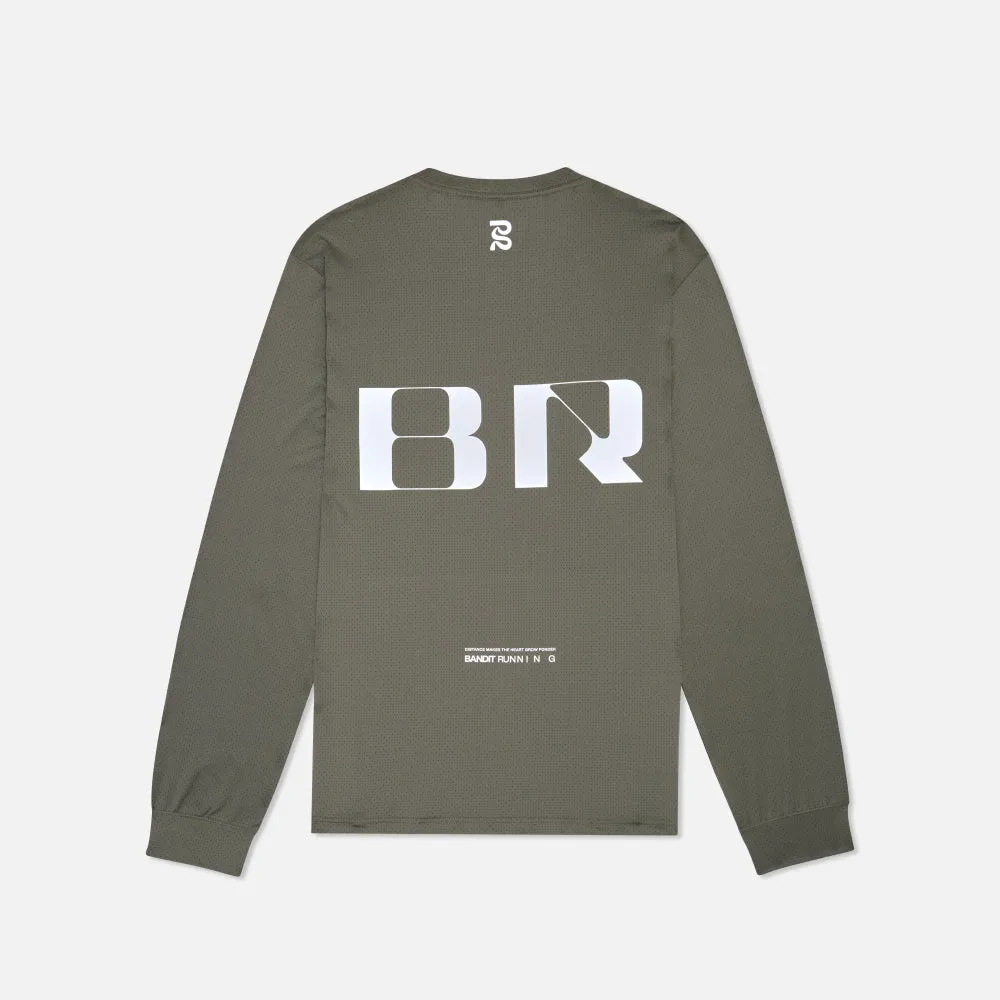 NanoMesh™ Performance Long Sleeve, Unisex - Fatigue sold by Bandit Running