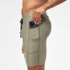Superbeam™ Next Gen 7 Pocket Half Tights - Fatigue sold by Bandit Running