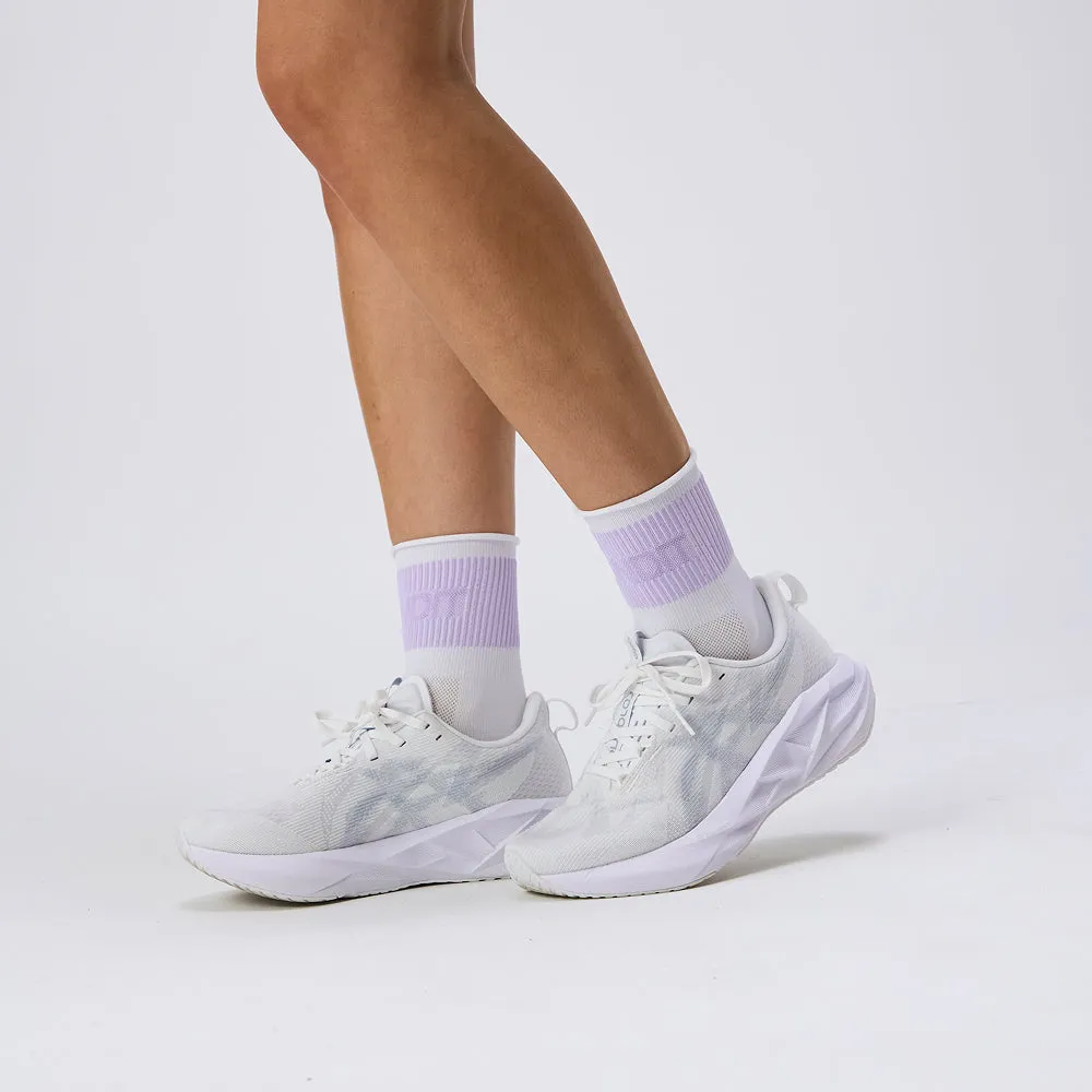 Lite Run™ Ribbed Socks - White with Light Thistle - 2 Pack sold by Bandit Running product image thumbnail 5