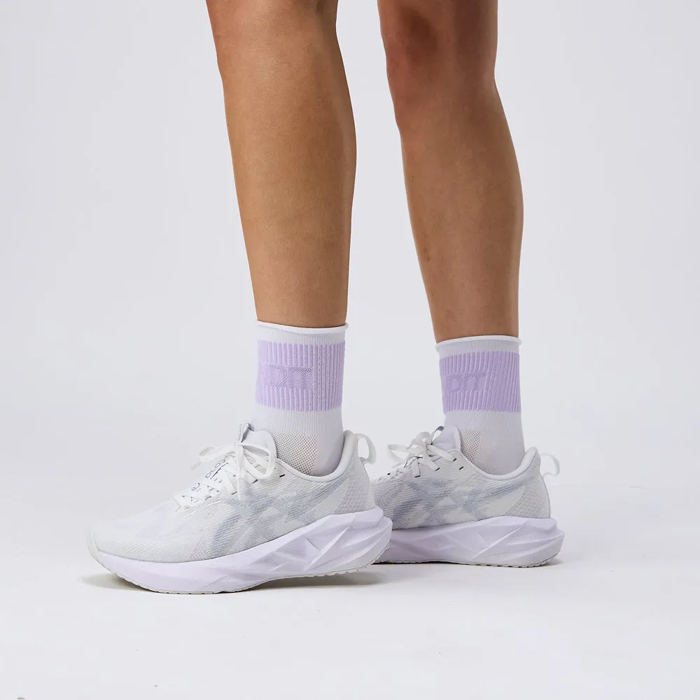 Lite Run™ Ribbed Socks - White with Light Thistle - 2 Pack sold by Bandit Running product image thumbnail 3