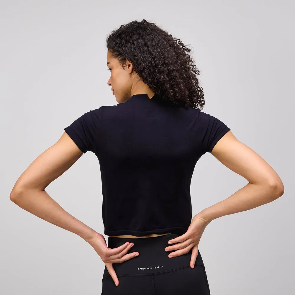Mercury Seamless™ Women's Crop Tee - Black sold by Bandit Running product image thumbnail 4