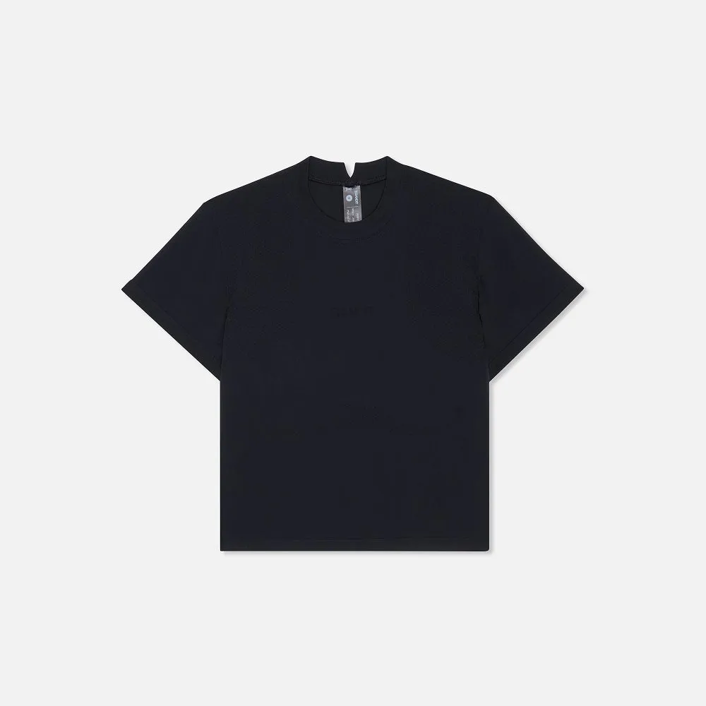 Mercury Seamless™ Women's Crop Tee - Black sold by Bandit Running