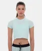 Women's Mercury Seamless™ Crop Tee - Minty Blue sold by Bandit Running