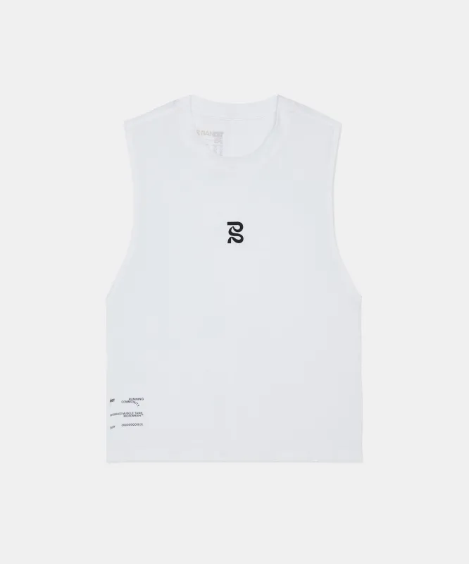 Women's Micromesh™ Run Tank - White sold by Bandit Running