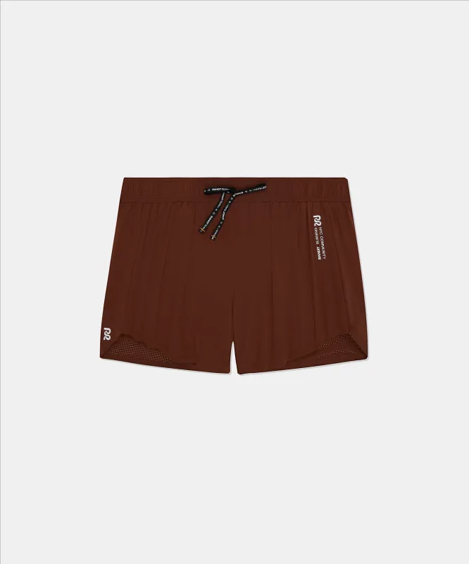 Women's Vento™ 4" Wave Short - Coffee Bean sold by Bandit Running