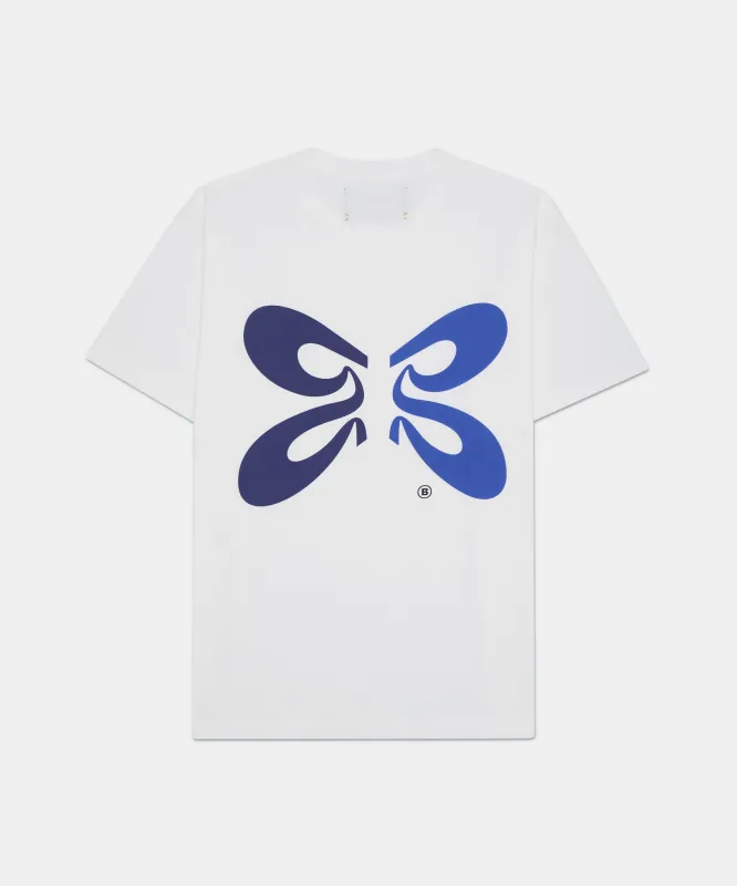 "Butterfly" Cotton Tee, Unisex - White sold by Bandit Running