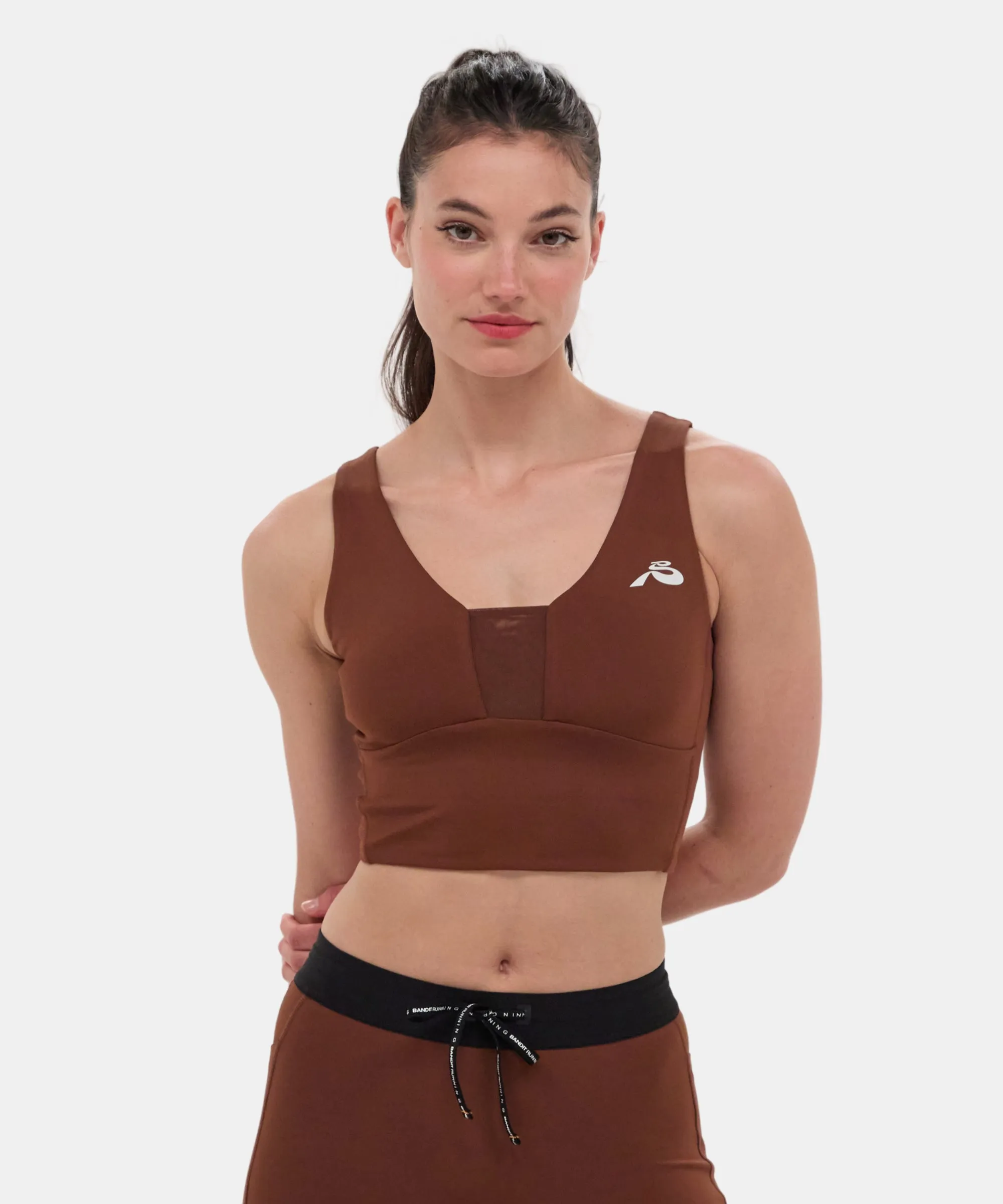 Stamina™ Vela Race Crop - Coffee Bean sold by Bandit Running product image thumbnail 2