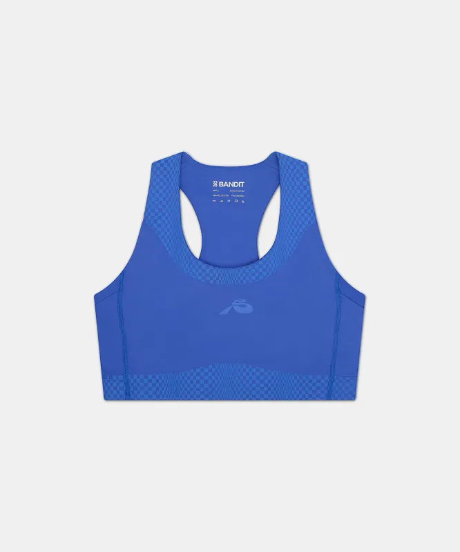 Stamina™ Scoop Neck Run Bra - Deep Peri Blue sold by Bandit Running
