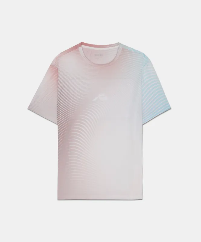 Drift™ Mirage Performance Tee - Minty Blue Print sold by Bandit Running