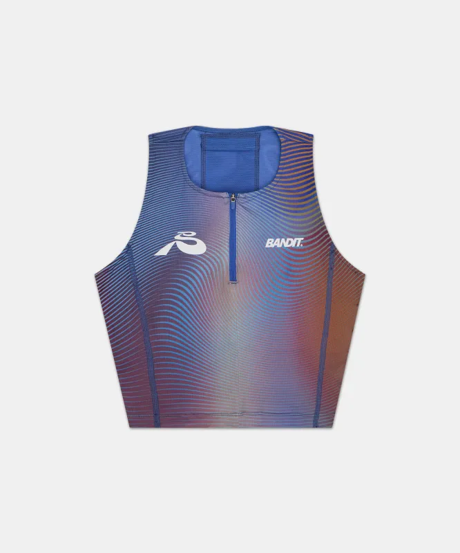 Ares™ Zip Front Race Crop - Gradient Rust sold by Bandit Running