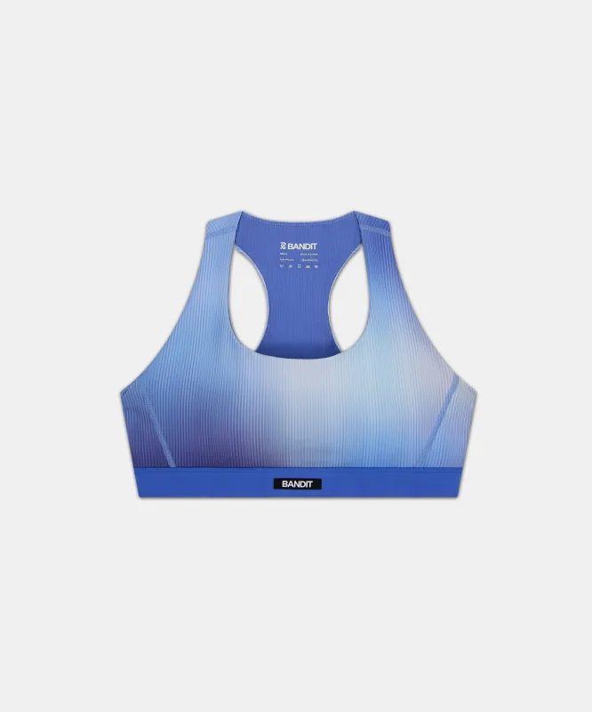 Cadence™ Scoop Neck Run Bra - Deep Peri Blue Gradient sold by Bandit Running