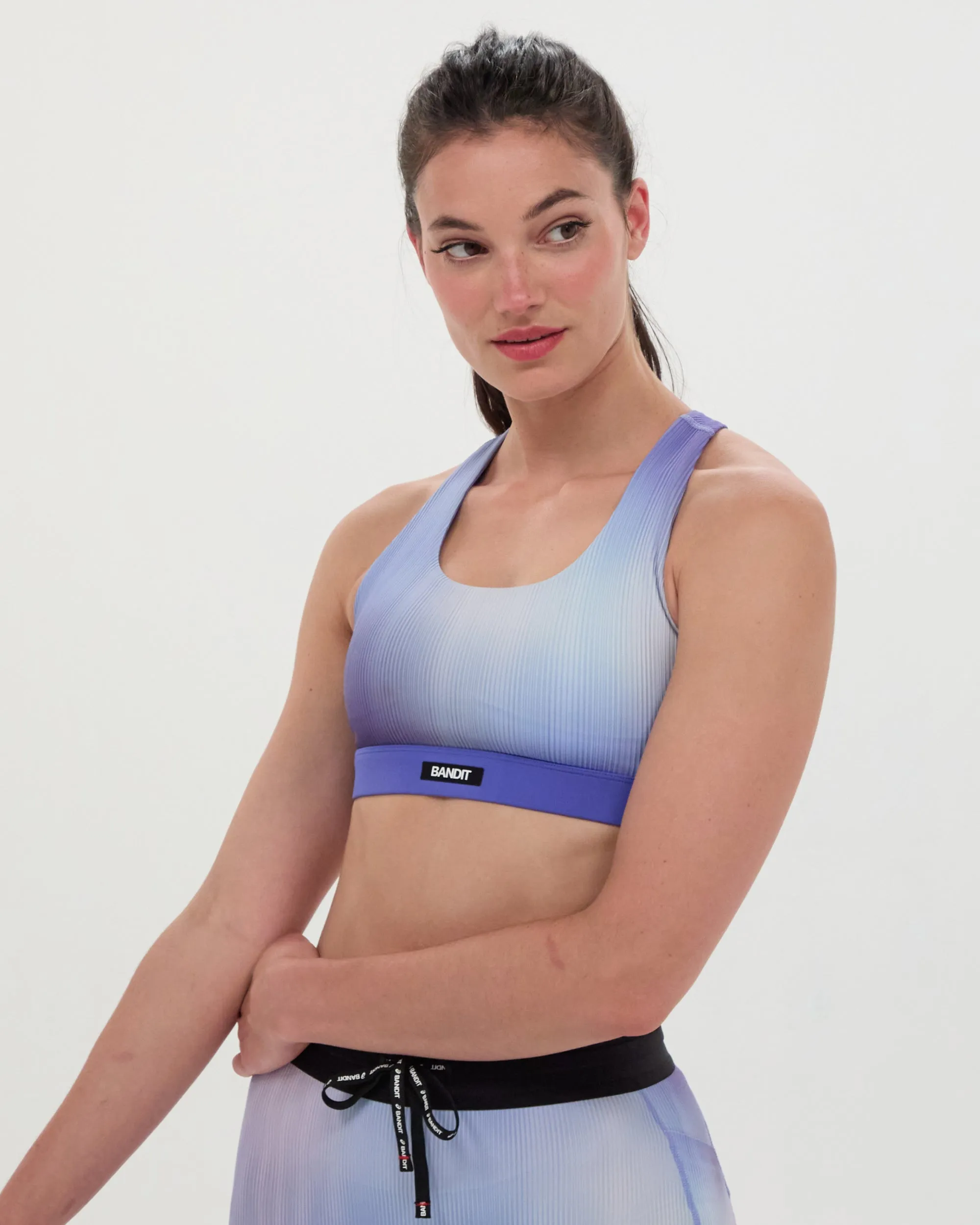 Cadence™ Scoop Neck Run Bra - Deep Peri Blue Gradient sold by Bandit Running product image thumbnail 2