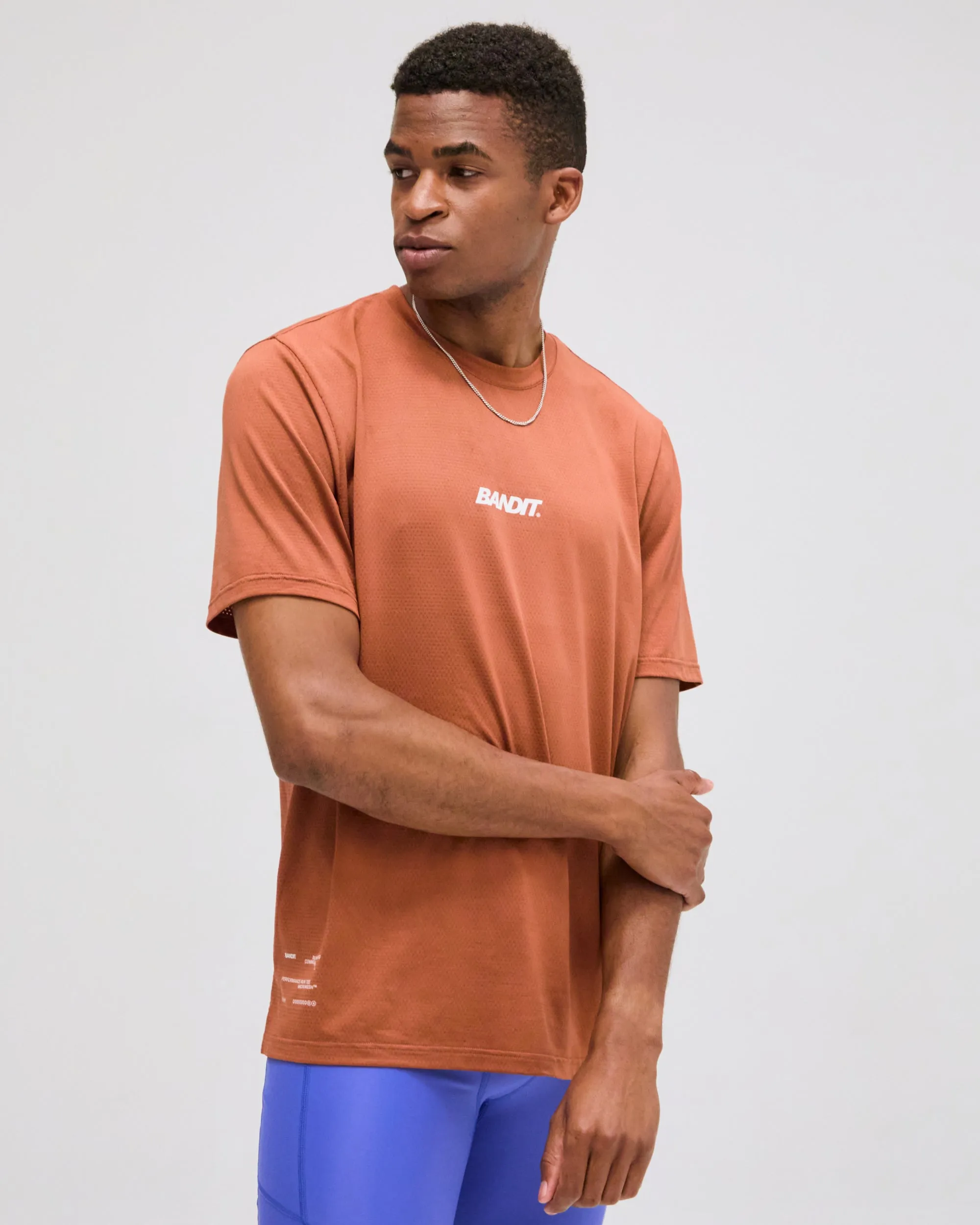 Men's Micromesh™ Run Tee - Rust sold by Bandit Running product image thumbnail 2
