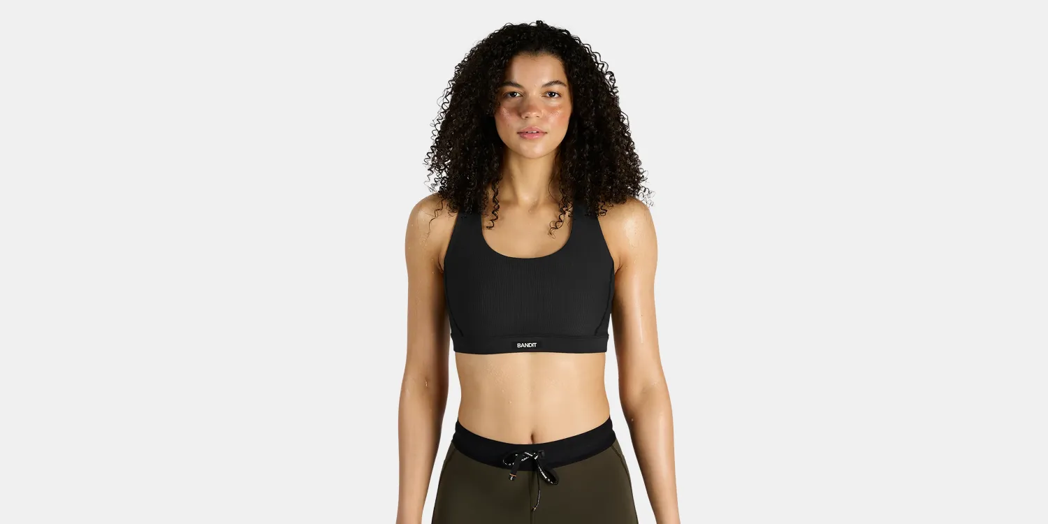 Cadence™ Scoop Neck Run Bra - Black sold by Bandit Running product image thumbnail 4