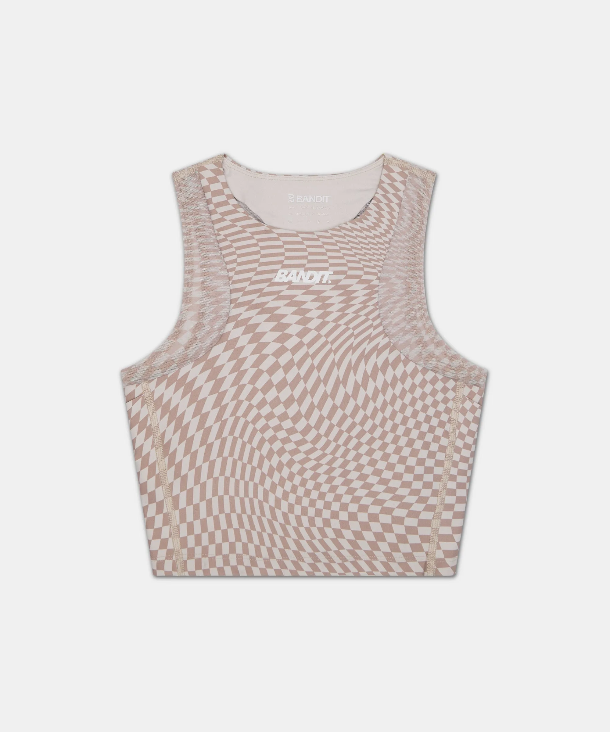 Stamina™ Lyra Race Crop - Chalk with Cocoa sold by Bandit Running