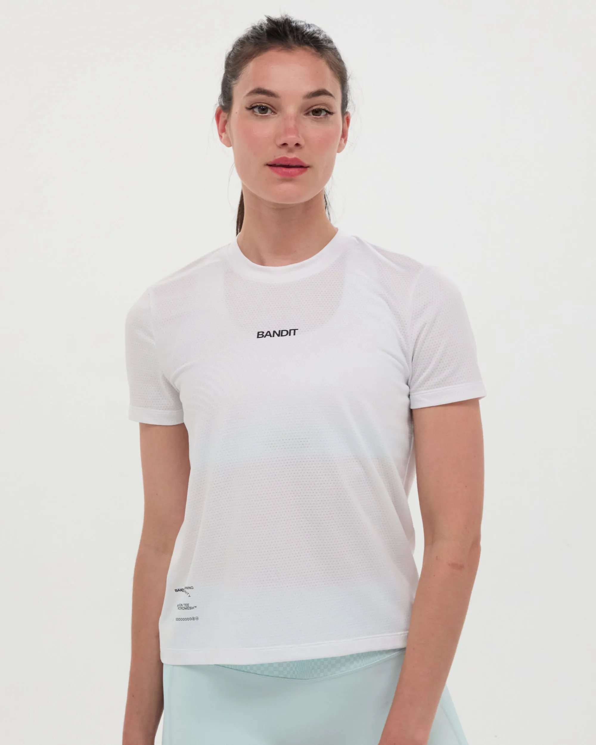Women's Micromesh™ Run Tee - White sold by Bandit Running product image thumbnail 2