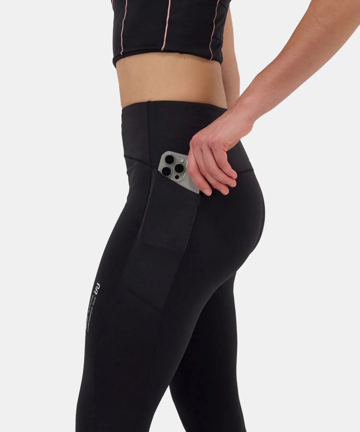 Stamina™ Pop Stitch™ High Waist Leggings - Black sold by Bandit Running product image thumbnail 2