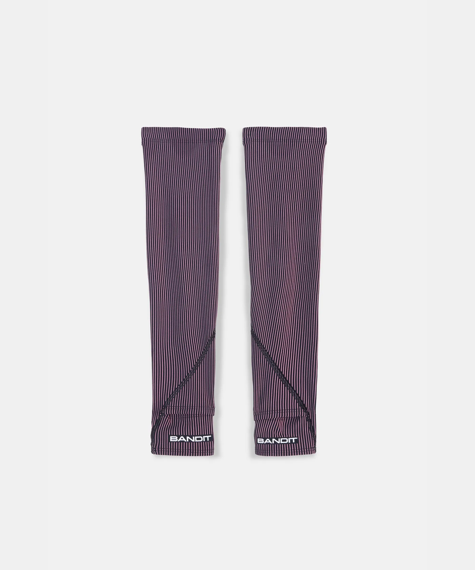 Striped Cadence™ Compression Sleeves - Black / Mauve sold by Bandit Running