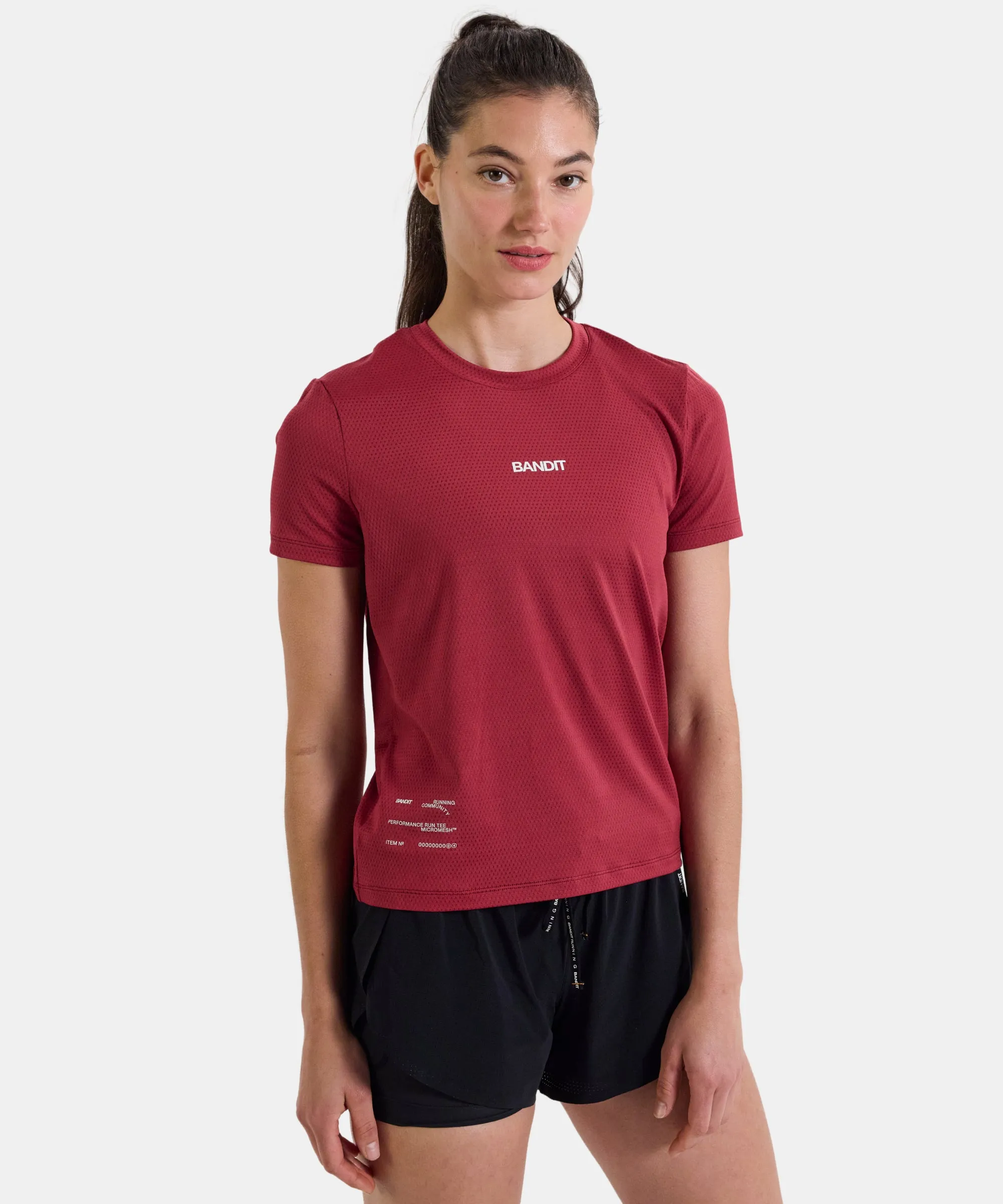 Women's Micromesh™ Run Tee - Berry sold by Bandit Running product image thumbnail 2
