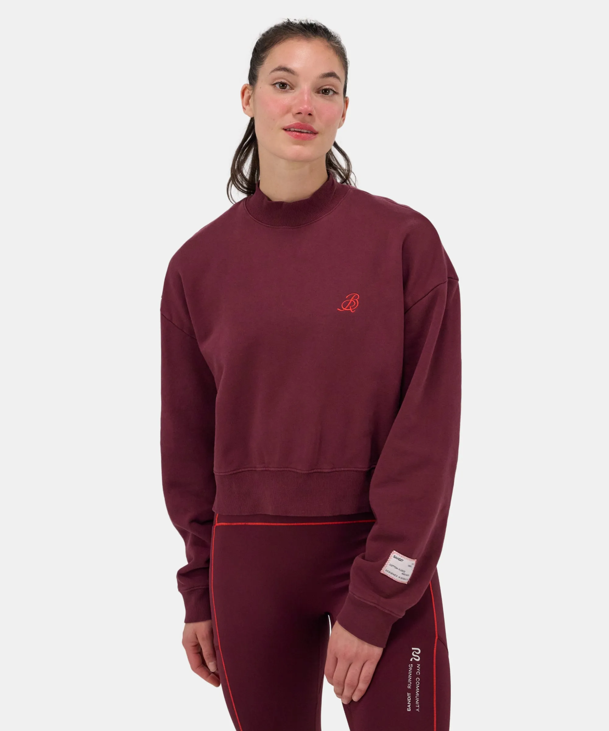 Cropmock™ Pullover - Fig sold by Bandit Running product image thumbnail 2