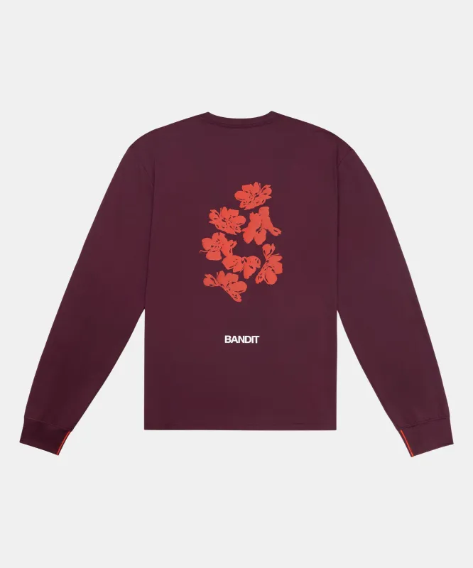 Unisex NanoMesh™ Fleura Long Sleeve - Fig sold by Bandit Running