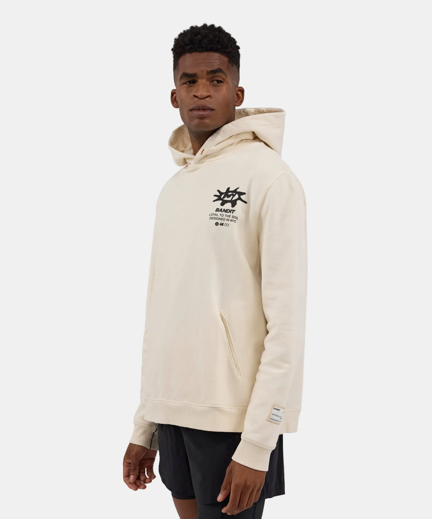 Cotton Fleece "Loyal to the Soil" Hoodie, Unisex - Cream sold by Bandit Running product image thumbnail 2