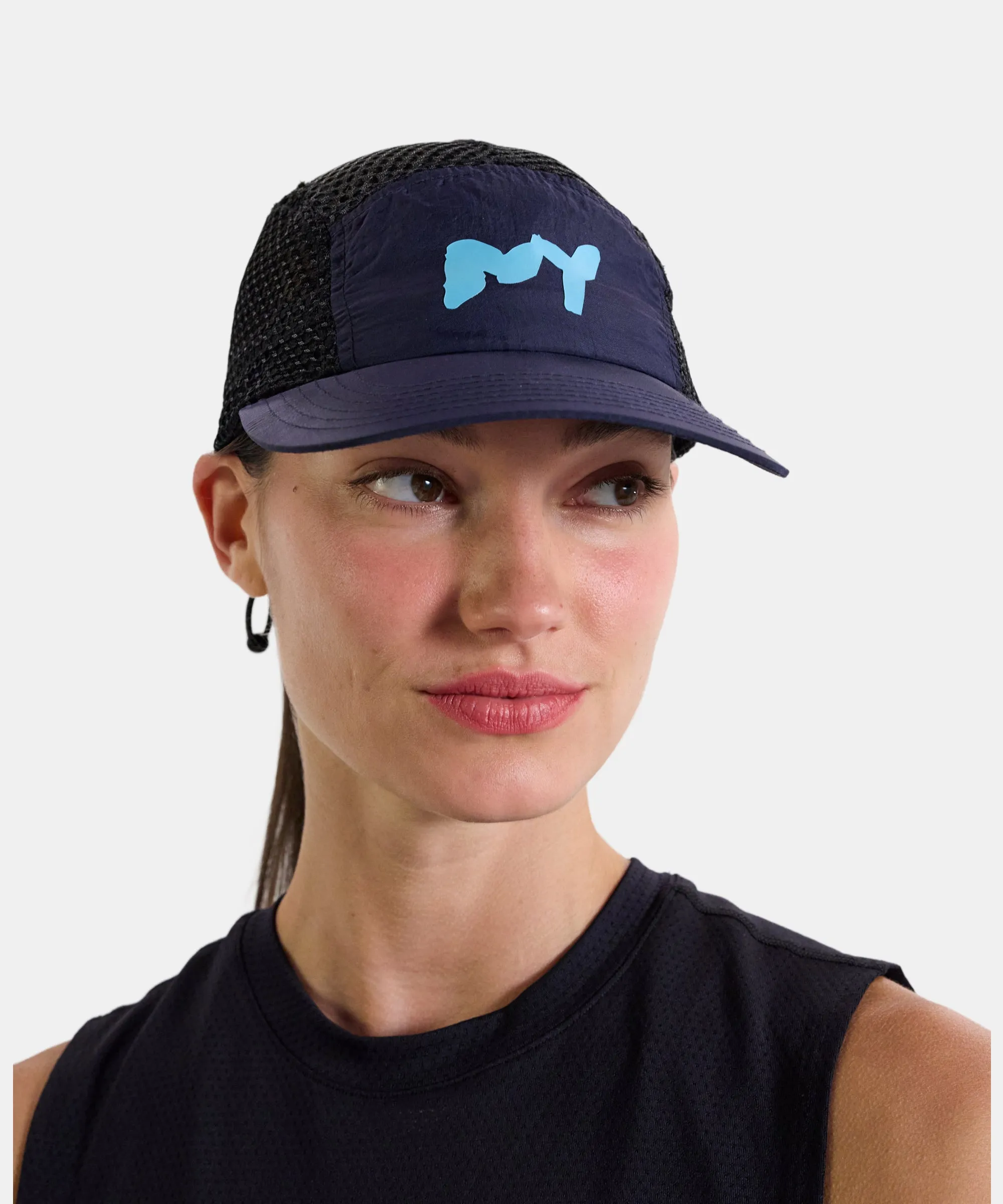 Bandit Open Mesh Run Hat - NY Navy / Black sold by Bandit Running product image thumbnail 2
