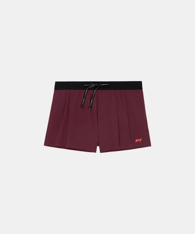 Men's Vento™ 3" Split Short, NY - Fig sold by Bandit Running