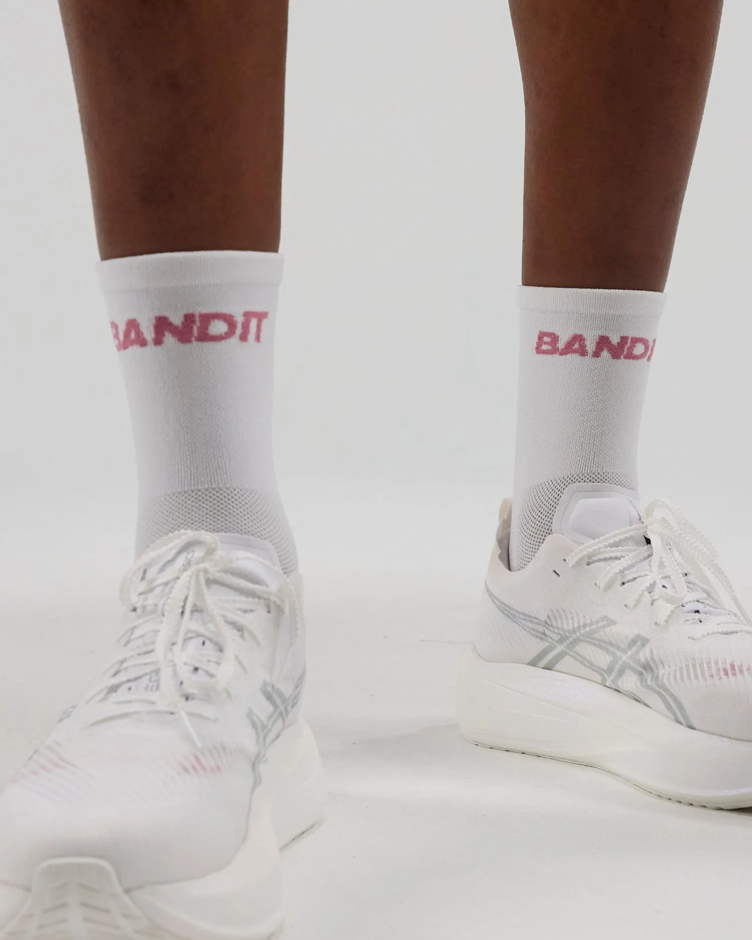 Lite Run™ Socks - White / Mauve (2 Pack) sold by Bandit Running product image thumbnail 2