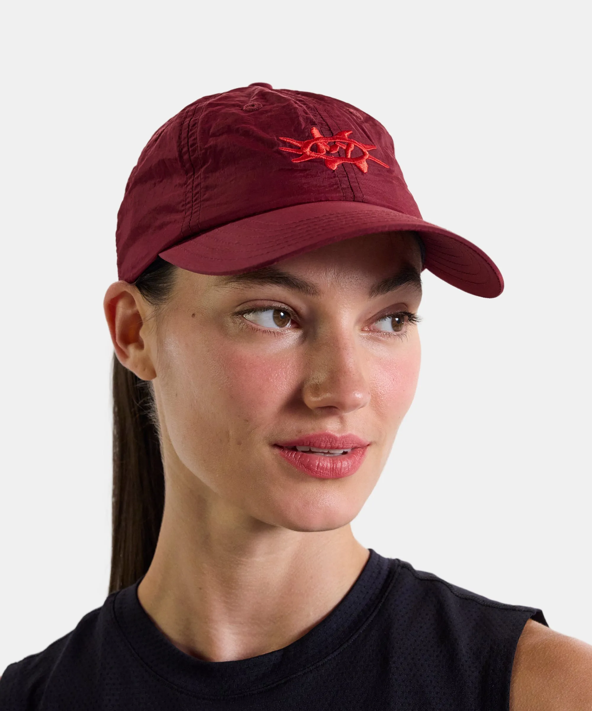 Nylon "Sunburst" Dad Hat - Fig / Intense Red sold by Bandit Running product image thumbnail 2