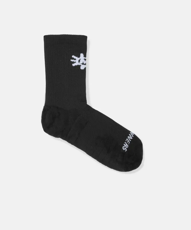 Cushion Run "Sunburst" Quarter Socks - Black / White (2 Pack) sold by Bandit Running