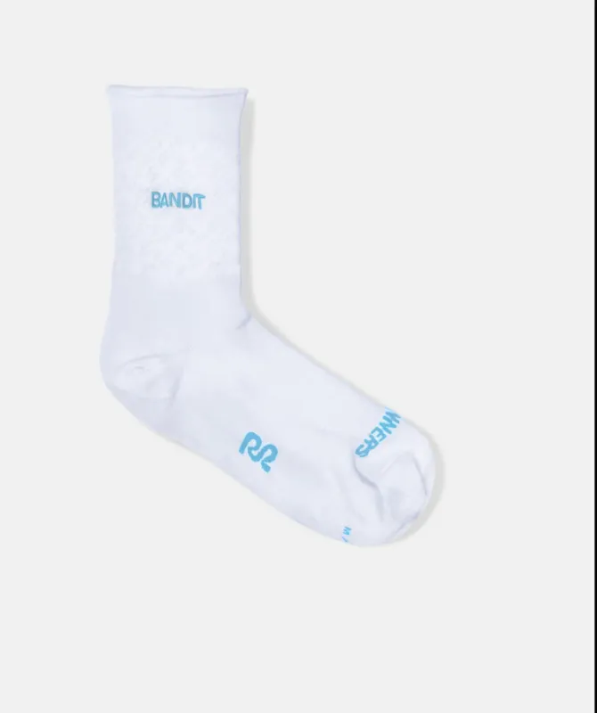 Grid Knit™ Run Socks - White / Vintage Blue (2 Pack) sold by Bandit Running