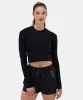 Women's Mercury Seamless™ Long Sleeve Crop - Black sold by Bandit Running