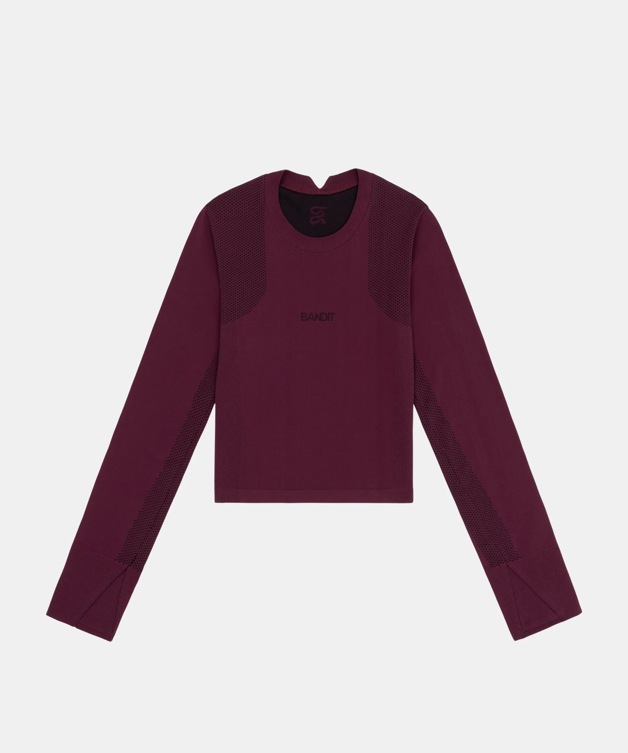 Women's Mercury Seamless™ Long Sleeve Crop - Fig sold by Bandit Running