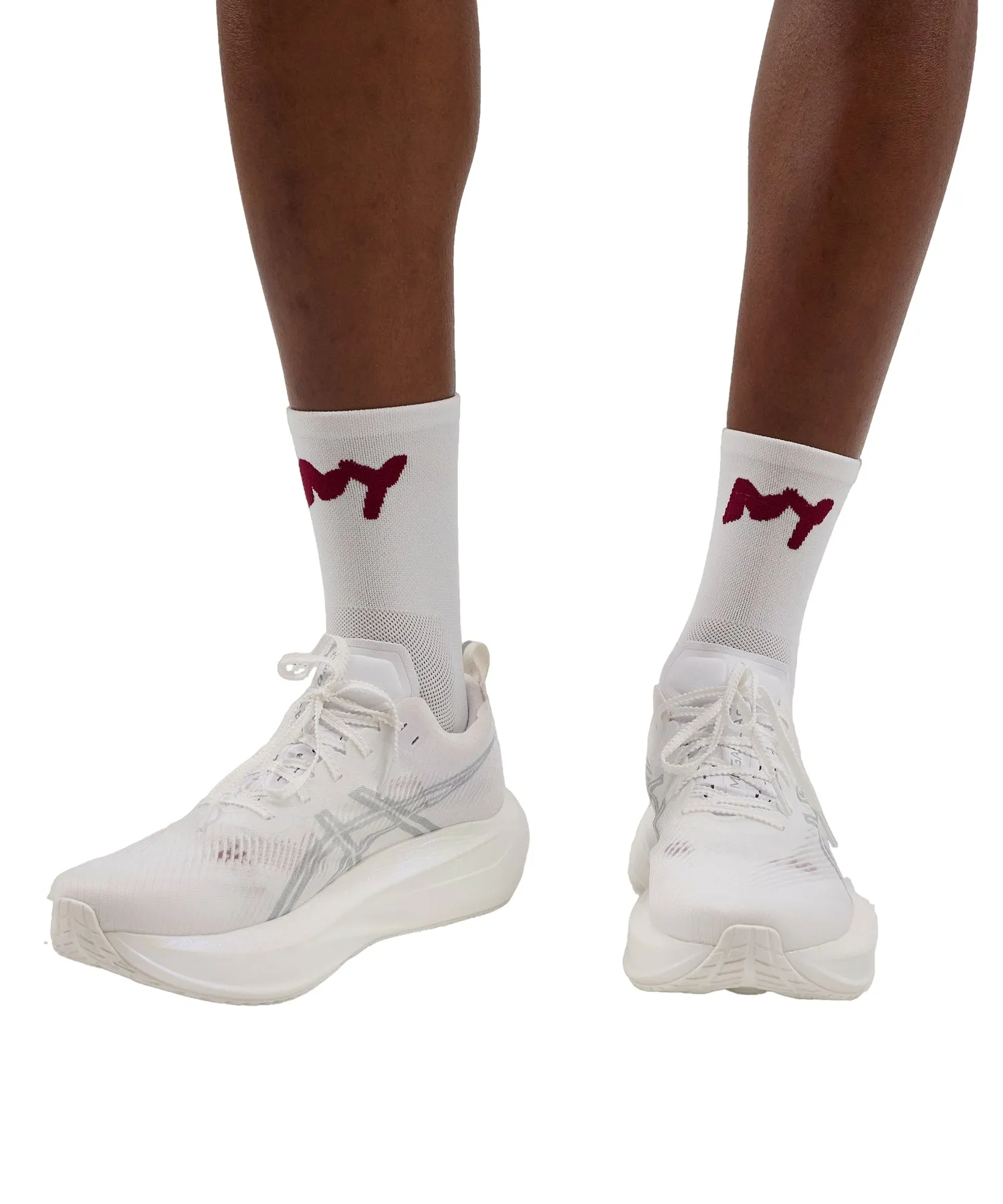 Lite Run™ "Graffiti NY" Socks - White / Berry - (2 Pack) sold by Bandit Running product image thumbnail 2