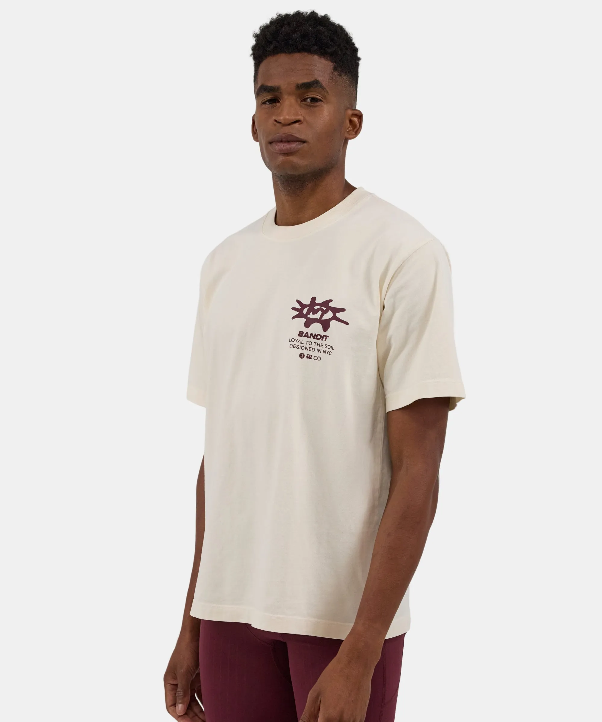 Loyal to the Soil Cotton Tee, Unisex - Cream sold by Bandit Running product image thumbnail 2