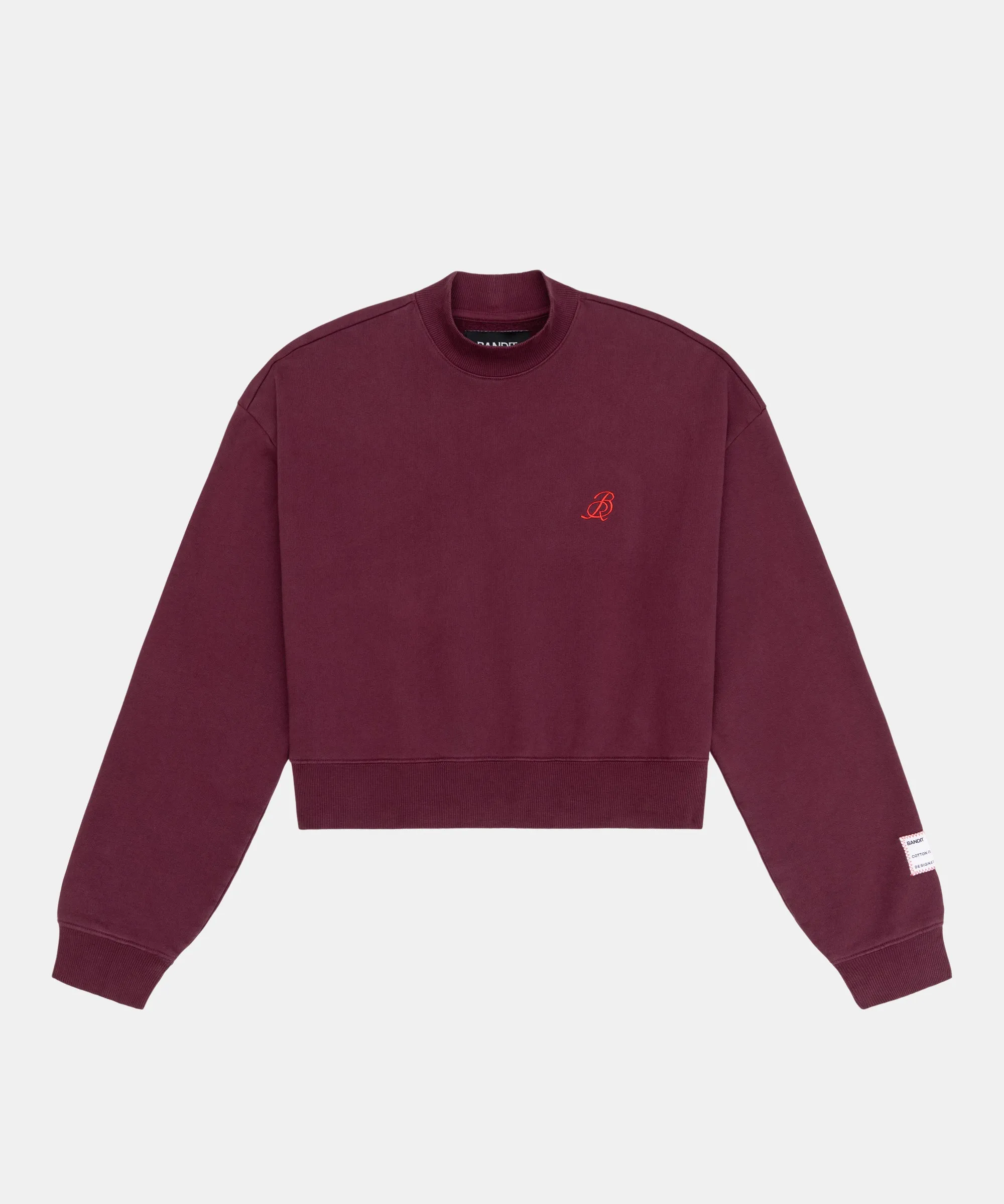 Cotton Fleece Women's Cropped Crewneck sold by Bandit Running product image thumbnail 2